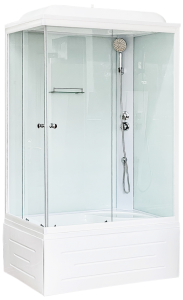 Душевая кабина Royal Bath BP правая стекло белое/прозрачное 100x80см RB8100BP5-WT-R