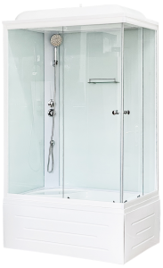 Душевая кабина Royal Bath BP левая стекло белое/прозрачное 100x80см RB8100BP5-WT-L
