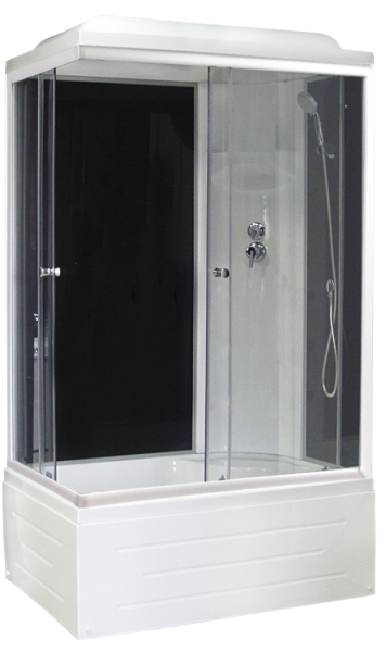 Душевая кабина Royal Bath BP правая стекло чёрное/прозрачное 100x80см RB8100BP6-BT-R