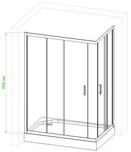 Душевой уголок Royal Bath RB HPD-C-CH RB9011HPD-C-CH 110x90см хром