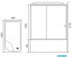 Душевая кабина Royal Bath BP левая стекло белое/матовое 100x80см RB8100BP6-WC-L