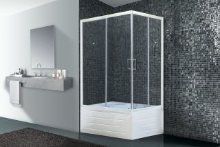 Душевой уголок Royal Bath BP 100x80см левый белый RB8100BP-T-L