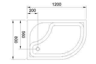Душевой поддон Royal Bath 120x80см левый белый RB8120BK-L Душевой поддон Royal Bath 120x80см левый белый RB8120BK-L