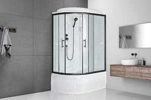 Душевая кабина Royal Bath RB8120BK1-M-R-BL Practic 120x80см чёрный профиль/матовое стекло
