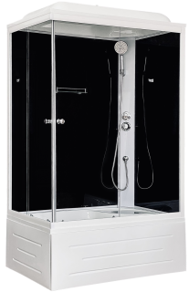 Душевая кабина Royal Bath BP правая стекло чёрное/прозрачное 120x80см RB8120BP5-BT-R