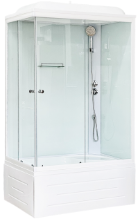 Душевая кабина Royal Bath BP правая стекло белое/прозрачное 120x80см RB8120BP5-WT-R