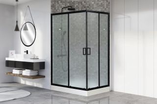 Душевой уголок Royal Bath HP левый 120x80см чёрный RB8120HP-C-BL-L