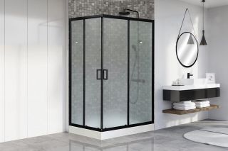 Душевой уголок Royal Bath HP правый 120x80см чёрный RB8120HP-C-BL-R
