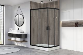 Душевой уголок Royal Bath HP левый 120x80см чёрный RB8120HP-T-BL-L