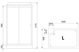 Душевая кабина Royal Bath HP левая стекло матовое 120x80см RB8120HP2-M-L Душевая кабина Royal Bath HP левая стекло матовое 120x80см RB8120HP2-M-L