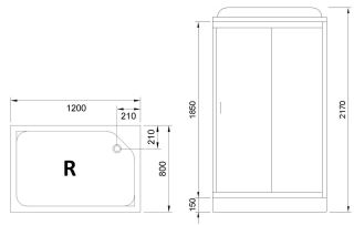 Душевая кабина Royal Bath HP правая стекло матовое 120x80см RB8120HP2-M-R Душевая кабина Royal Bath HP правая стекло матовое 120x80см RB8120HP2-M-R
