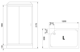 Душевая кабина Royal Bath HP левая стекло белое/прозрачное 120x80см RB8120HP6-WT-L Душевая кабина Royal Bath HP левая стекло белое/прозрачное 120x80см RB8120HP6-WT-L