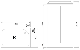 Душевая кабина Royal Bath HP правая стекло белое/прозрачное 120x80см RB8120HP6-WT-R Душевая кабина Royal Bath HP правая стекло белое/прозрачное 120x80см RB8120HP6-WT-R