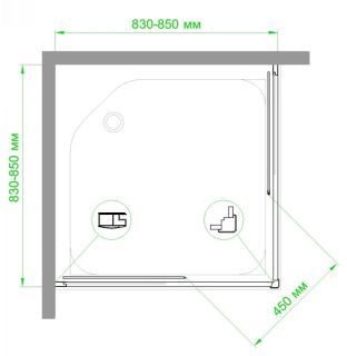 Душевой уголок Royal Bath HPD 85x85см белый RB85HPD-T Душевой уголок Royal Bath HPD 85x85см белый RB85HPD-T