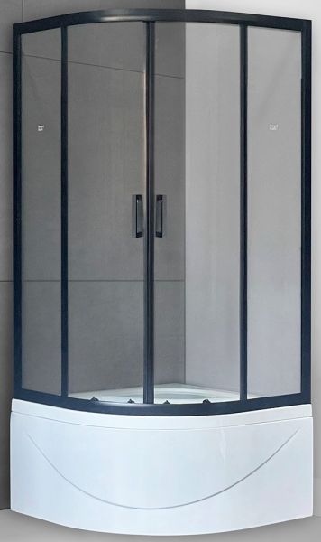 Душевой уголок Royal Bath BK 90x90см чёрный RB90BK-T-BL