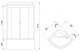 Душевая кабина Royal Bath RB90BK1-M-BL Practic 90x90см чёрный профиль/матовое стекло
