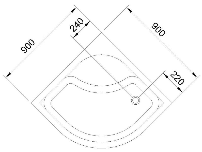 Душевой поддон Royal Bath 90x90см белый RB90BK Душевой поддон Royal Bath 90x90см белый RB90BK