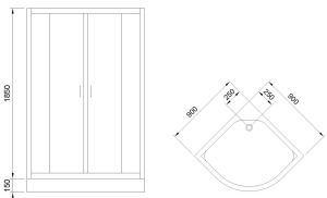 Душевой уголок Royal Bath BK 90x90см белый RB90HK-T