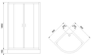 Душевой уголок Royal Bath BK 90x90см белый RB90HK-T Душевой уголок Royal Bath BK 90x90см белый RB90HK-T