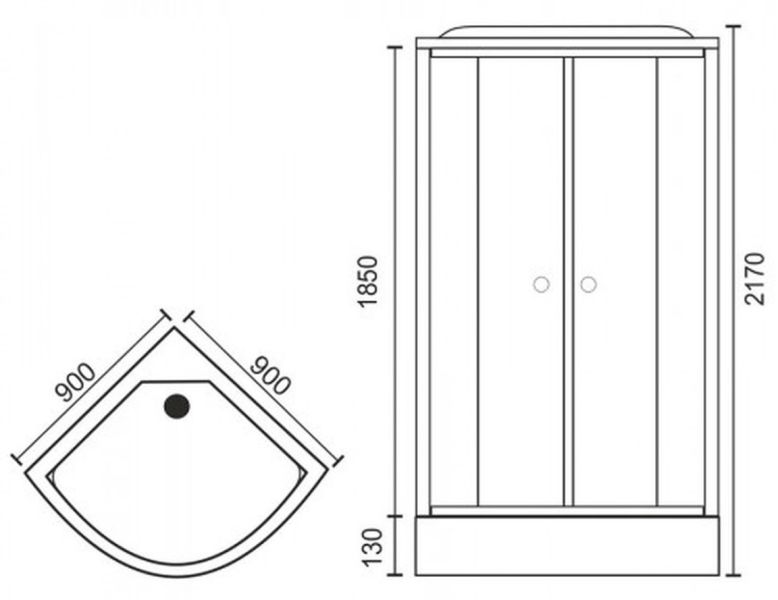 Душевая кабина Royal Bath HK стекло белое/прозрачное 90x90см RB90HK6-WT Душевая кабина Royal Bath HK стекло белое/прозрачное 90x90см RB90HK6-WT