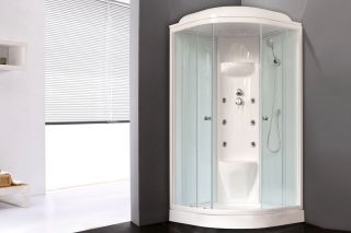 Душевая кабина Royal Bath HK стекло белое/прозрачное 90x90см RB90HK7-WT