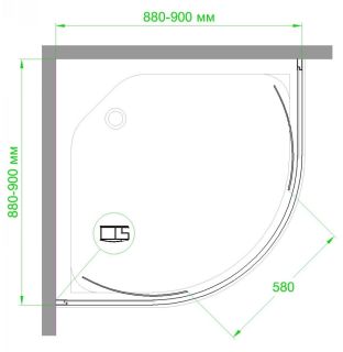 Душевой уголок Royal Bath HKD 90x90см белый RB90HKD-C