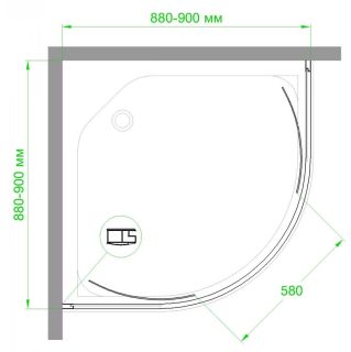 Душевой уголок Royal Bath HKD 90x90см белый RB90HKD-T