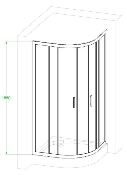 Душевой уголок Royal Bath HKD 90x90см белый RB90HKD-C