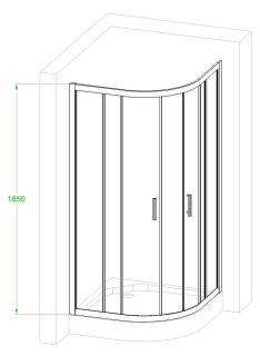Душевой уголок Royal Bath HKD 90x90см белый RB90HKD-T