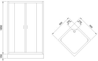 Душевой уголок Royal Bath HP 90x90см белый RB90HP-C Душевой уголок Royal Bath HP 90x90см белый RB90HP-C