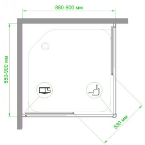 Душевой уголок Royal Bath HPD 90x90см белый RB90HPD-T