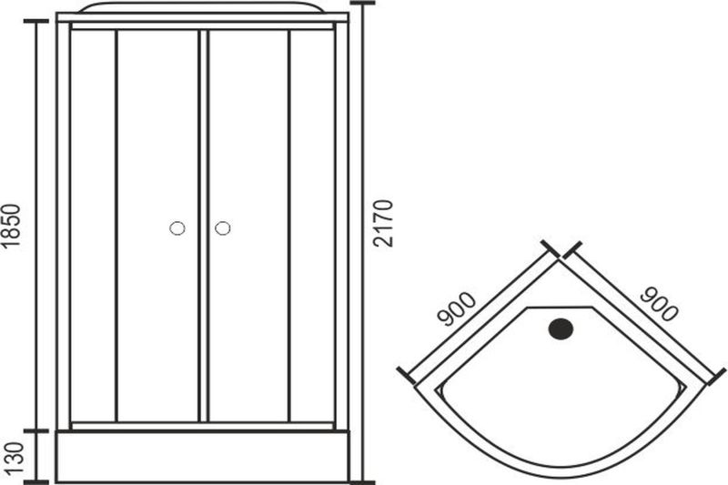 Душевая кабина Royal Bath HK стекло прозрачное 90x90см RB90HK1-T Душевая кабина Royal Bath HK стекло прозрачное 90x90см RB90HK1-T