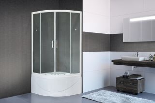 Душевой уголок Royal Bath BK 90x90см белый RB90BK-T
