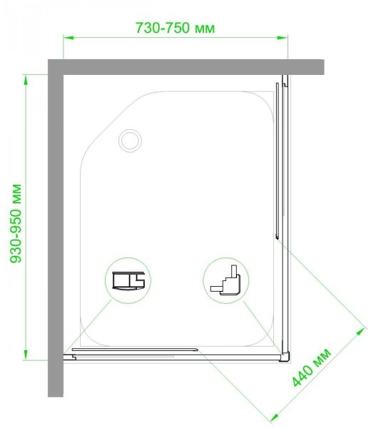 Душевой уголок Royal Bath HPD 75x95см белый RB9575HPD-C