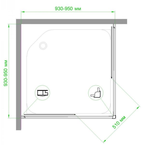 Душевой уголок Royal Bath HPD 95x95см белый RB95HPD-C
