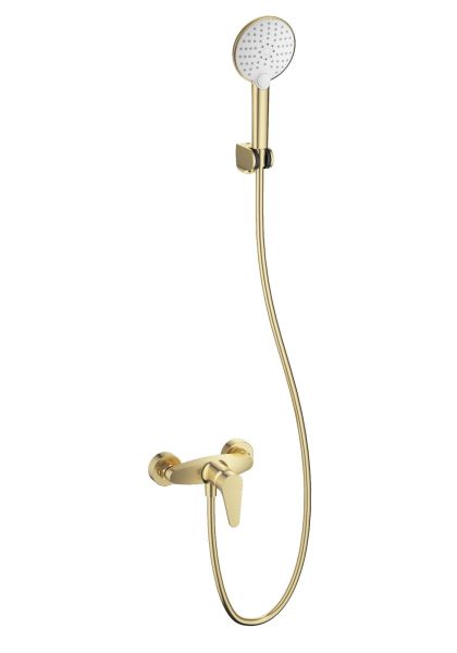 Смеситель для душа с гарнитуром Wonzon & Woghand Alfa WW-AE3102-BG брашированное золото