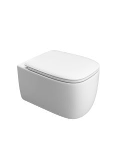 Унитаз подвесной безободковый с сиденьем и смывом TORNADO CEZARES COMFORT-TOR CZR-380-TH-TOR/SC