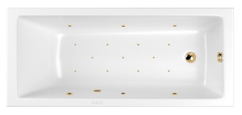 Гидромассажная ванна Whitecross Wave Slim 0111.160080.100.RELAX.GL 160x80см Relax золото