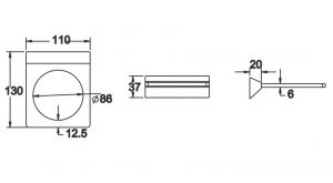 Ёршик для унитаза Rose RG1600H чёрный