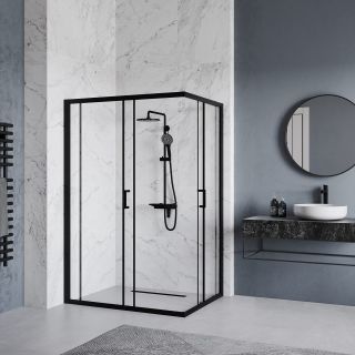 Душевой уголок RGW PA-246B 030824690-14 90x100 см профиль чёрный стекло прозрачное