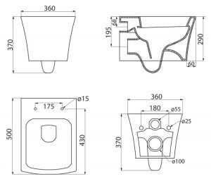 Унитаз подвесной BelBagno Regina BB104CH