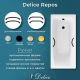 Ванна чугунная Delice Repos DLR220508RB-AS 170х70 с черными матовыми ручками