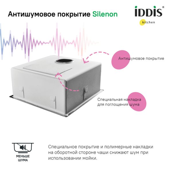 Кухонная мойка IDDIS Edifice EDI54G0i77 54см графит