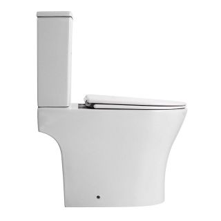 Унитаз-компакт Azario Reina AZ-2785T безободковый торнадо белый