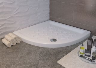 Полукруглый керамический поддон RGW CR/R-088 800х800х100 Полукруглый керамический поддон RGW CR/R-088 800х800х100