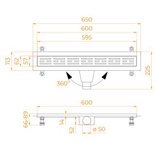 Душевой лоток RGW Drain Leo-30 60213060-04 чёрный Душевой лоток RGW Drain Leo-30 60213060-04 чёрный