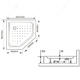 Душевой поддон RGW LUX/TN-TR 16180599-41 литой экран 90x90см белый