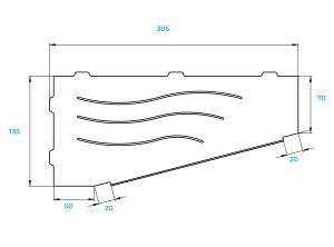 Полка для ванной RGW MT-11B 49279911-04R 30см чёрный