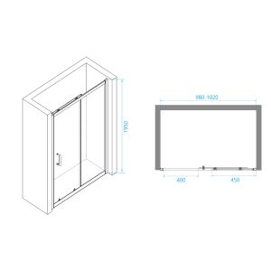 Душевая дверь RGW Passage PA-14W 100x195см белый 41081410-15