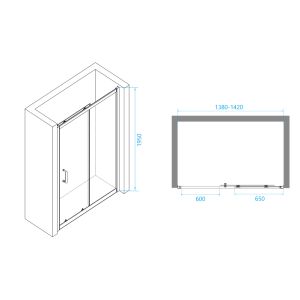Душевая дверь RGW PA-14G 140x195см золото 41081414-16